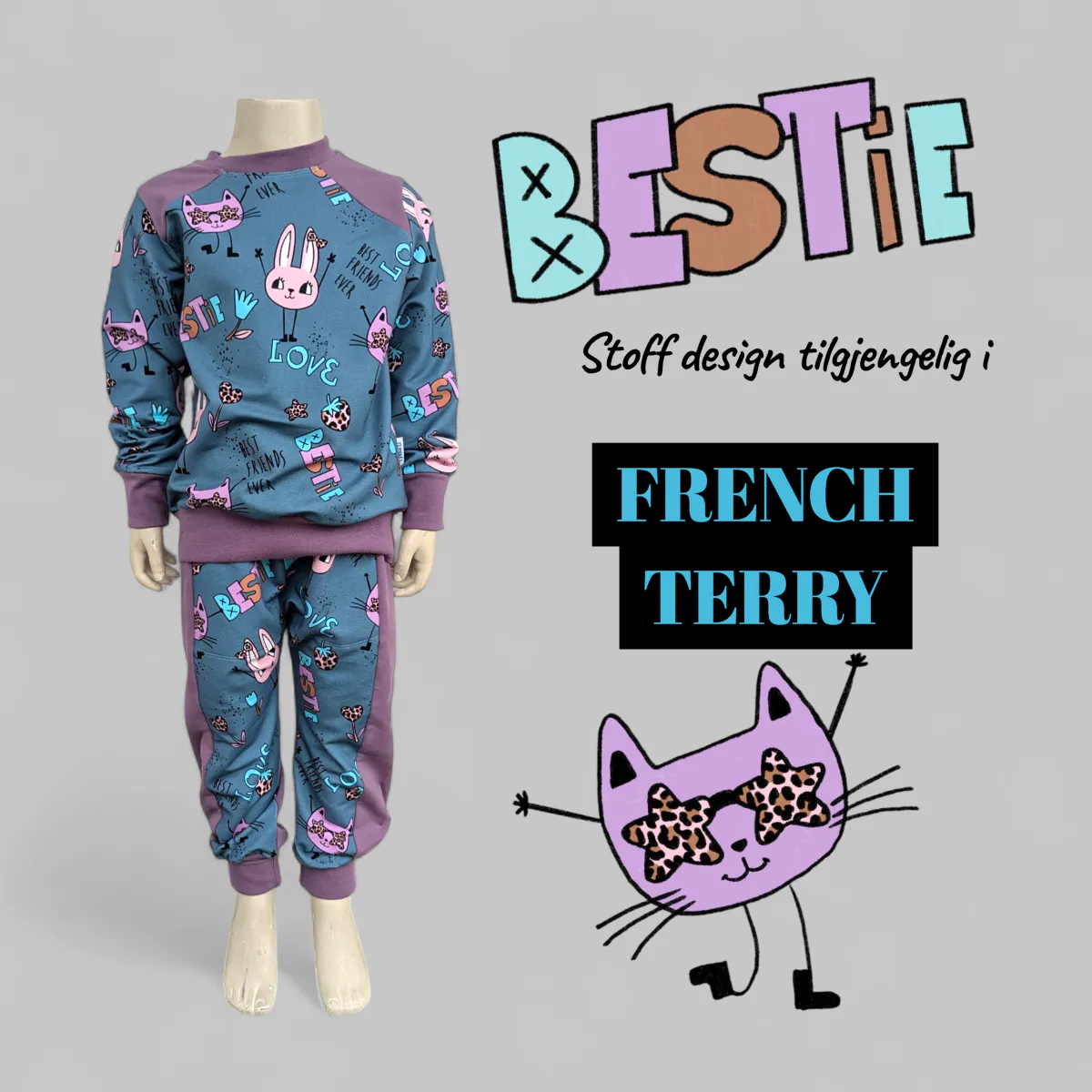 Bestie - French Terry - Metervare