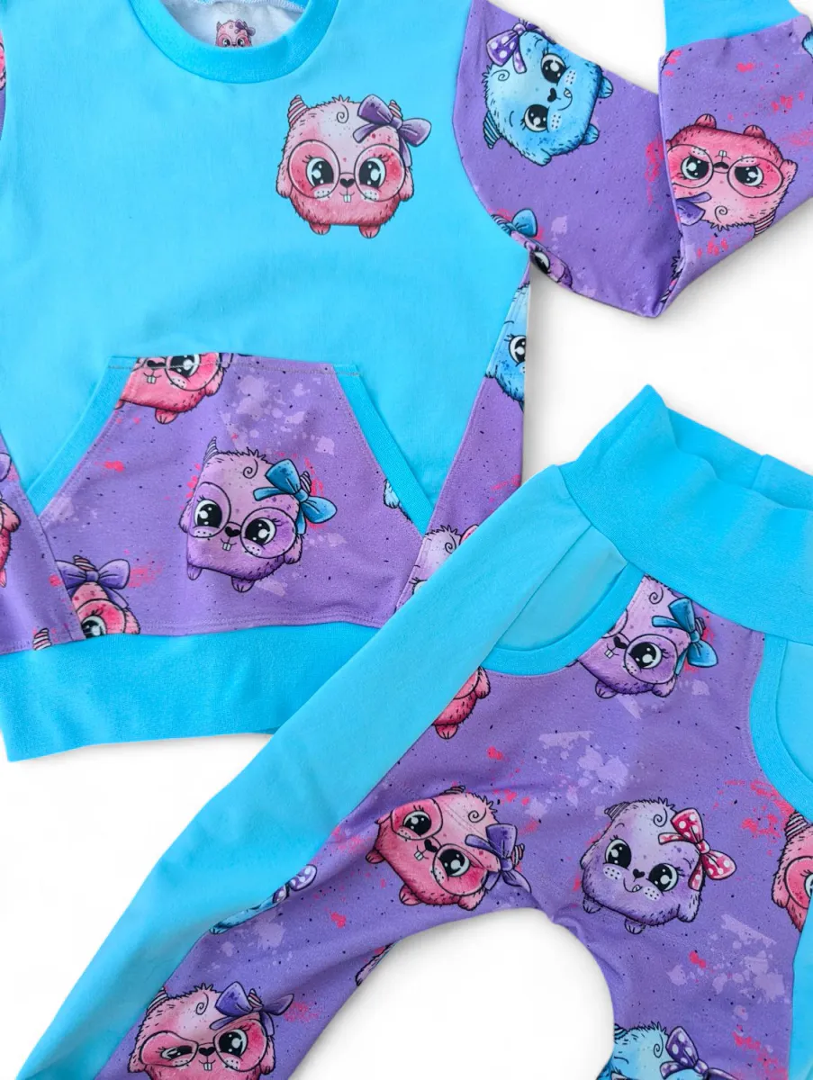 Søte pelsdotter - French Terry - Metervare