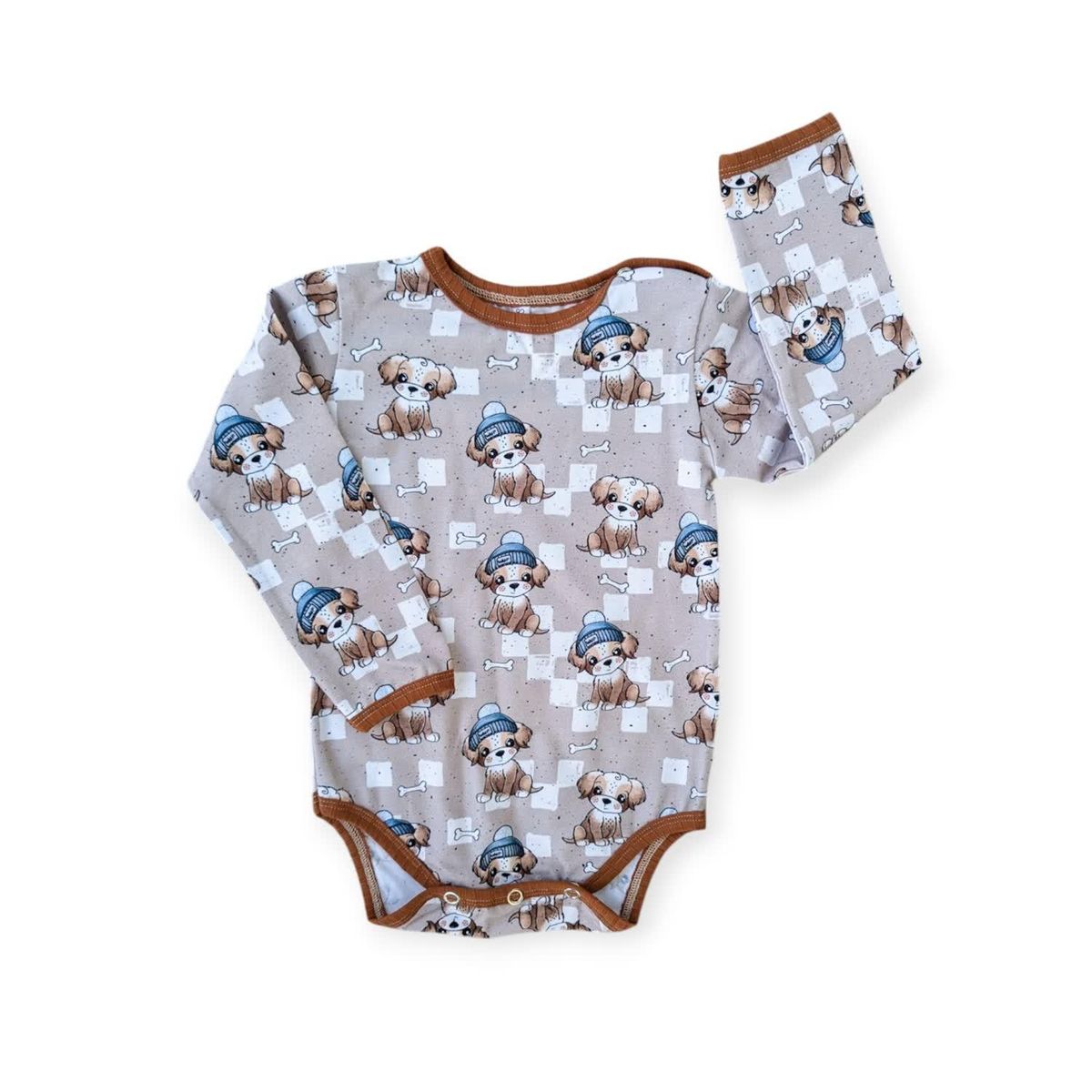 Søt hund med lue - Jersey - Metervare