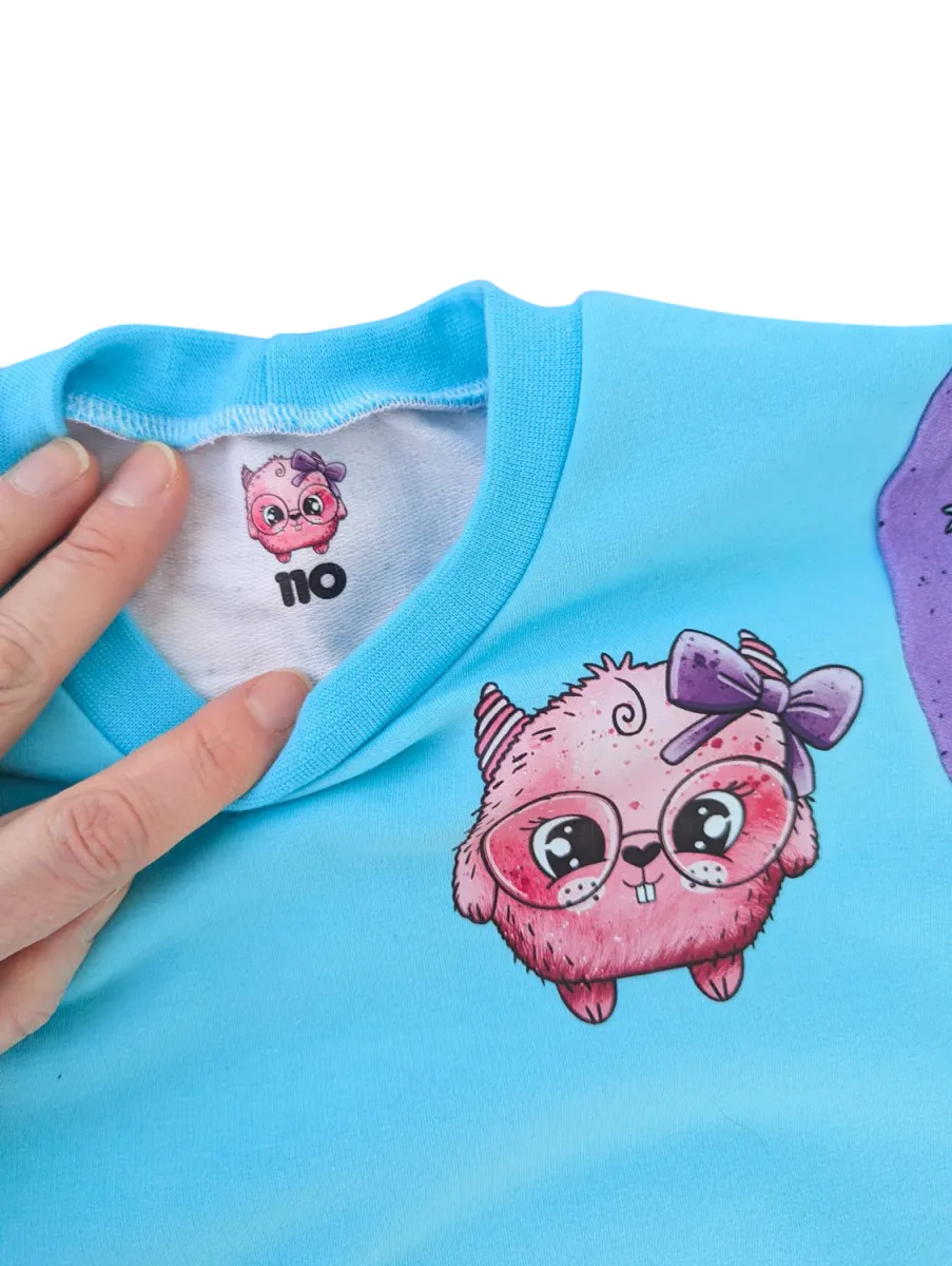 Sett str 110 - søte pelsdotter 