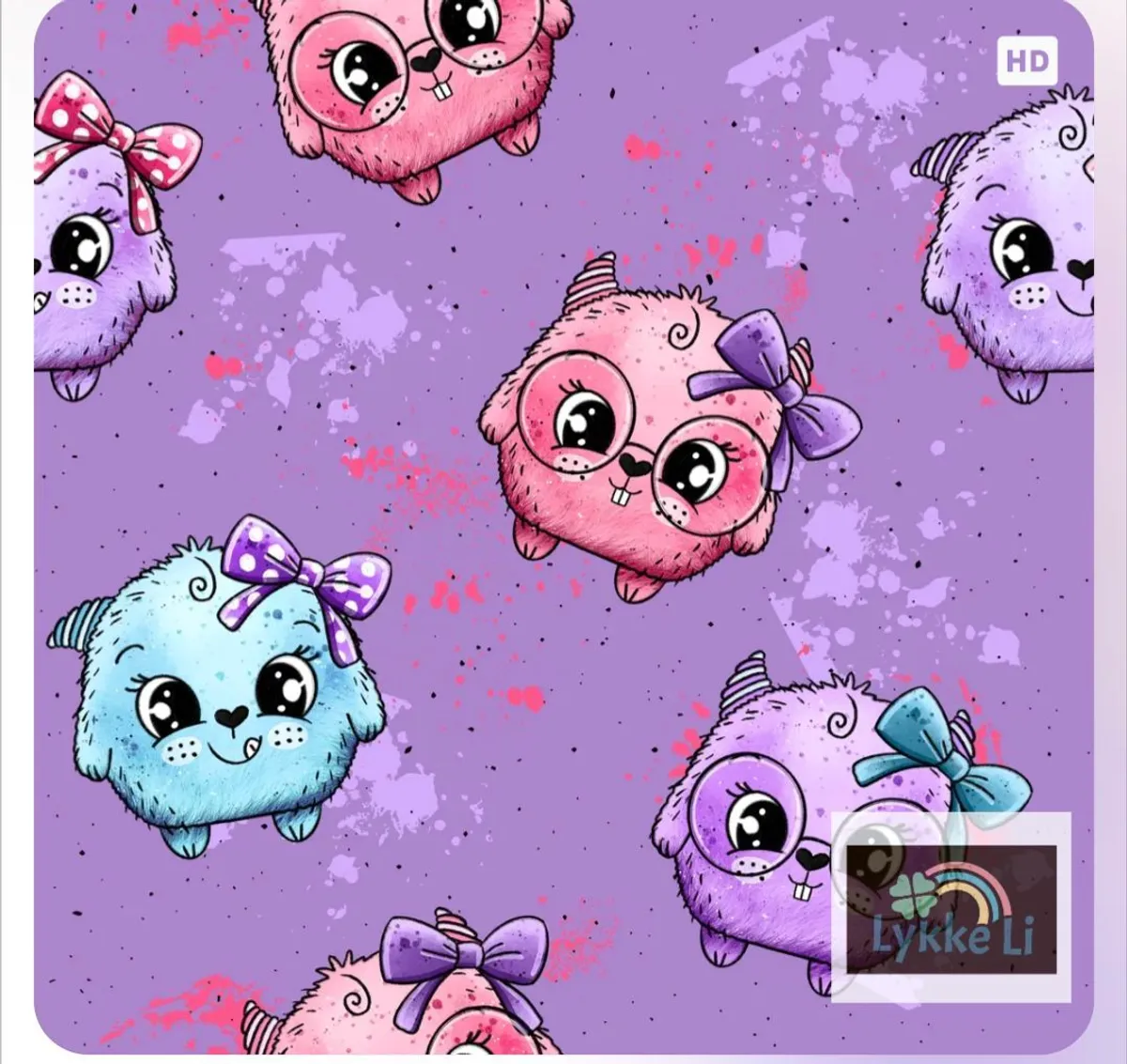 Søte pelsdotter - Jersey - Metervare