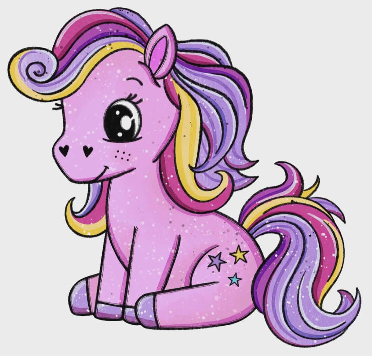 Rosa Polly Ponni - DTF Strykemerke