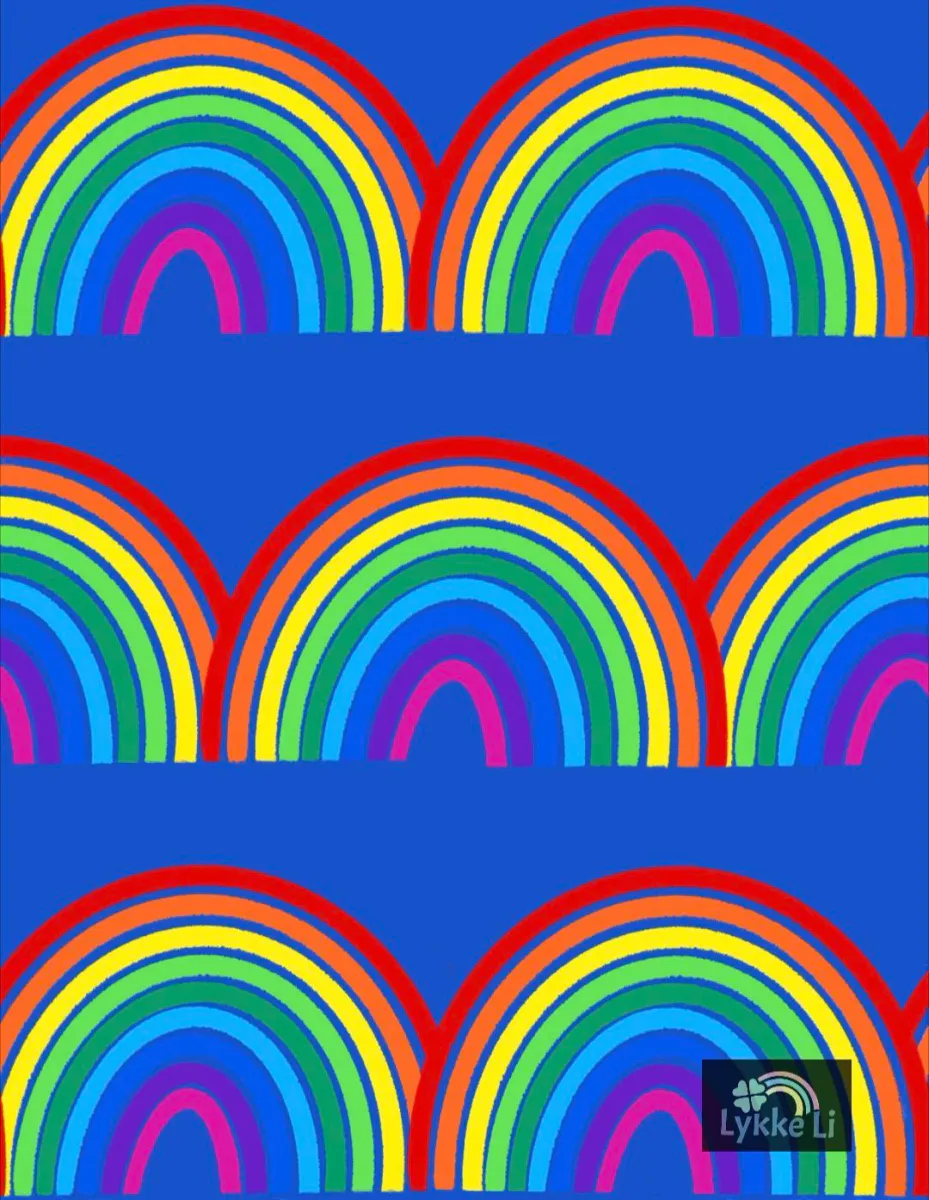 Regnbuer - Jersey - Metervare