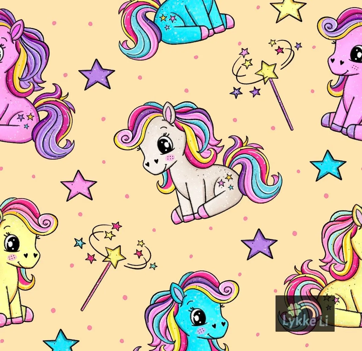 PollyPonni, Gul - French Terry - Metervare 