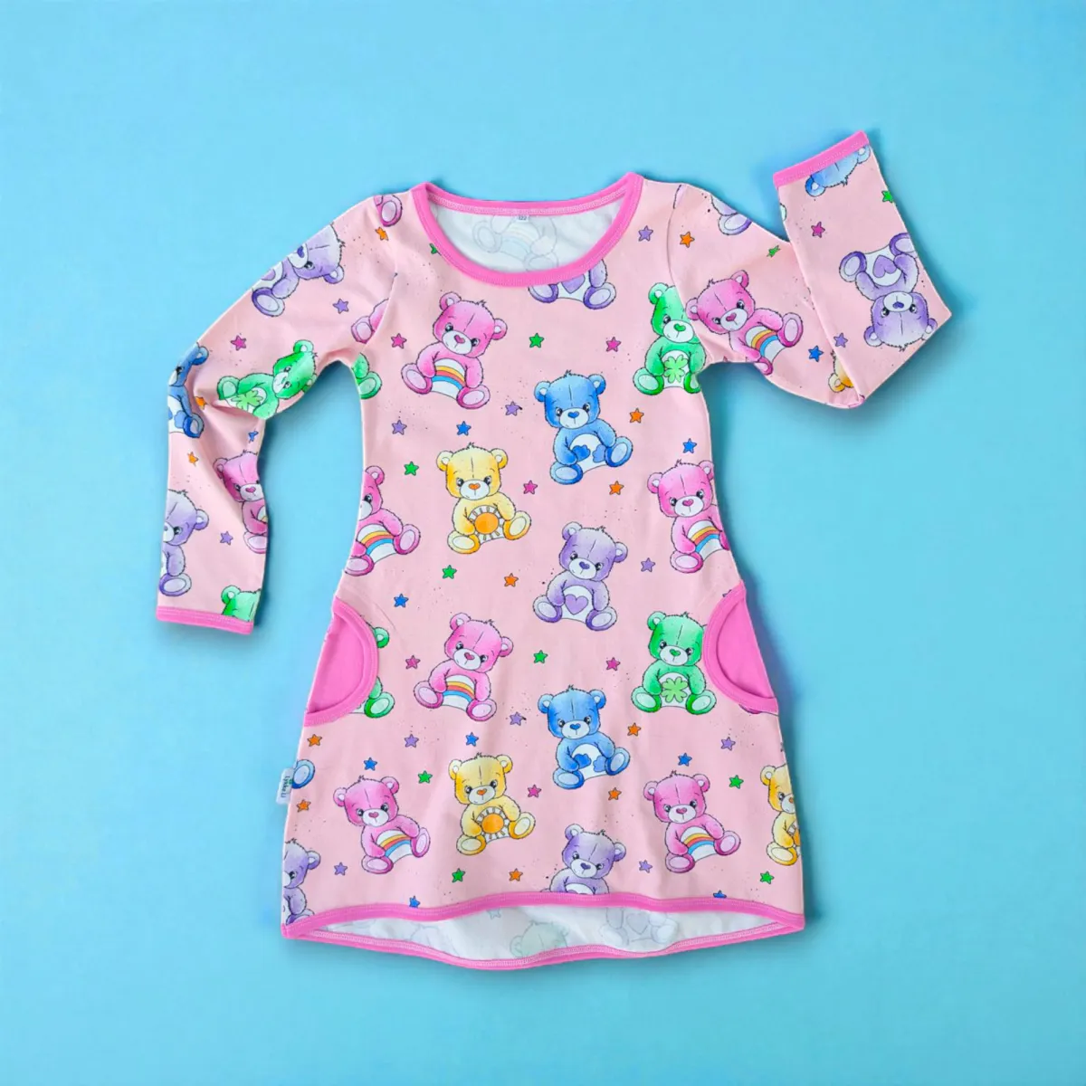 Kjole str 122 - Lykkebamser Rosa 