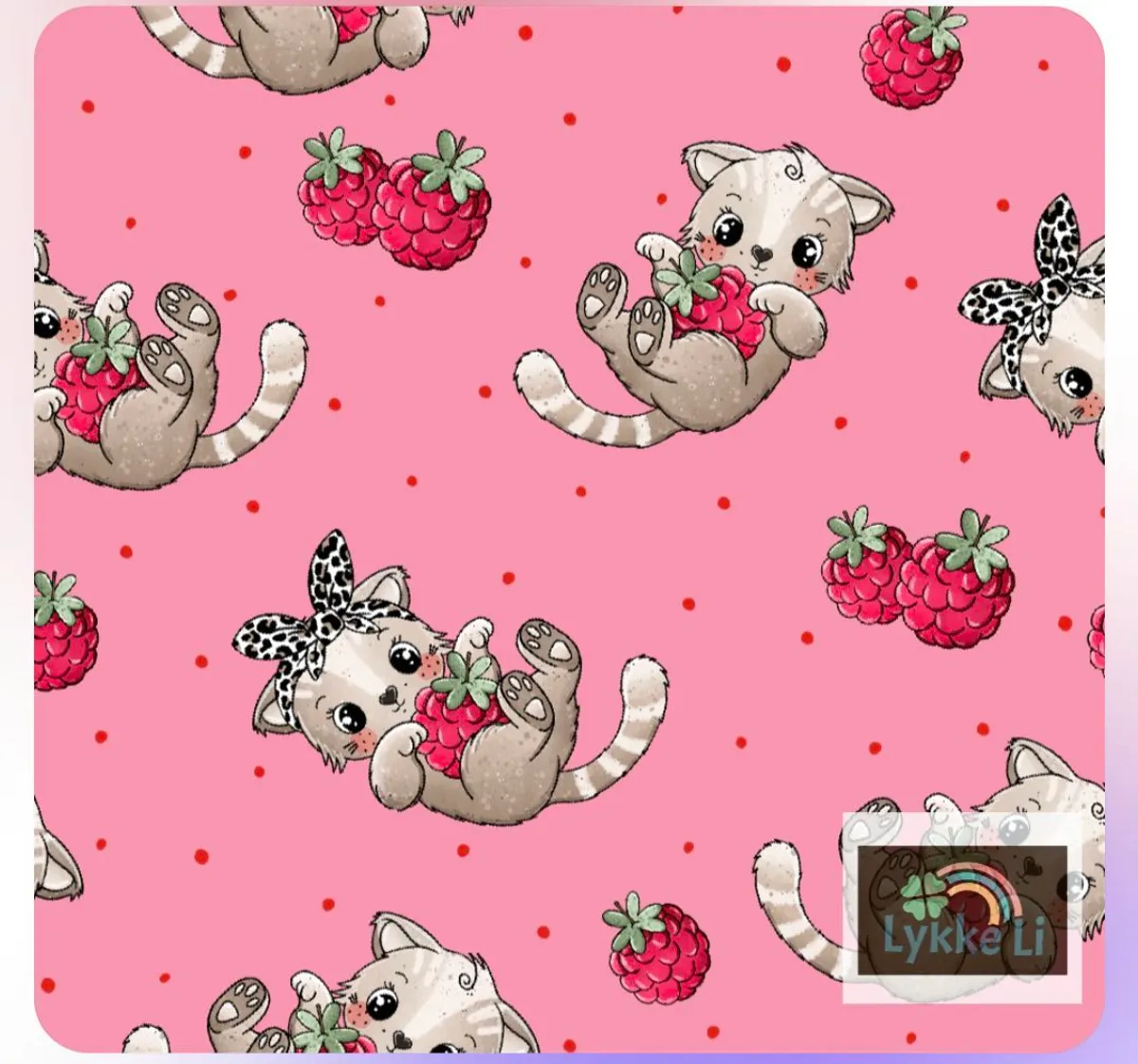 Pus & Bringebær - Jersey - Metervare